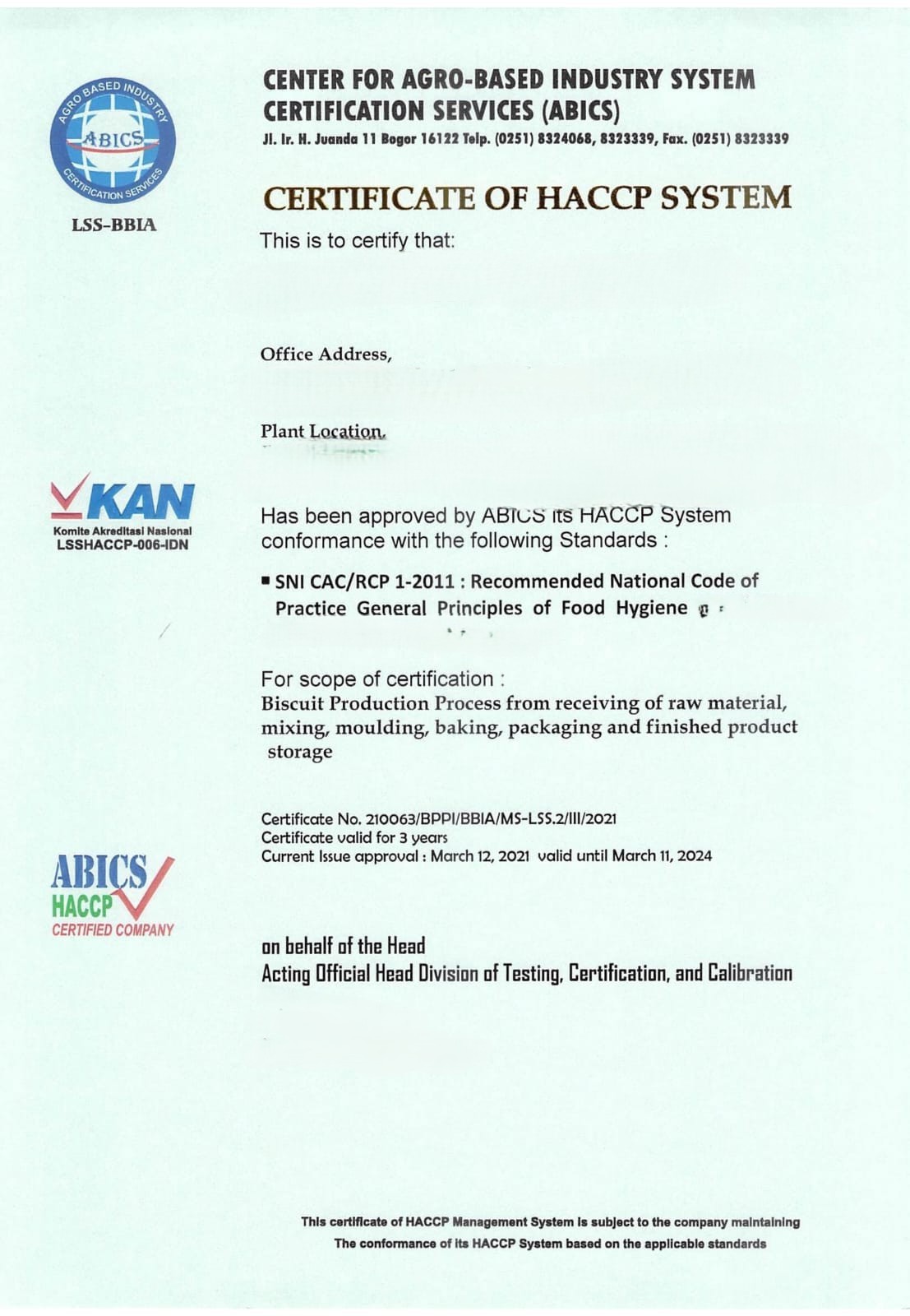 Export document